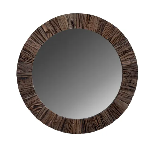 Espejo De Pared Madera Natural-beige M-20008 en Madera natural - Espejos, Uruguay | Divino