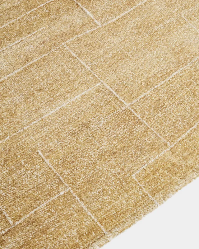 Alfombra Eloda de lana y viscosa mostaza - 160 x 230 cm en Amarillo - Alfombras, Uruguay | Kavehome, vista 6