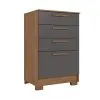 Comoda 4 Cajones Alta Con Patas 100% Mdp en JATOBA GRAFITO - Cómodas, Uruguay | Soy Hogar, vista 2 de 8