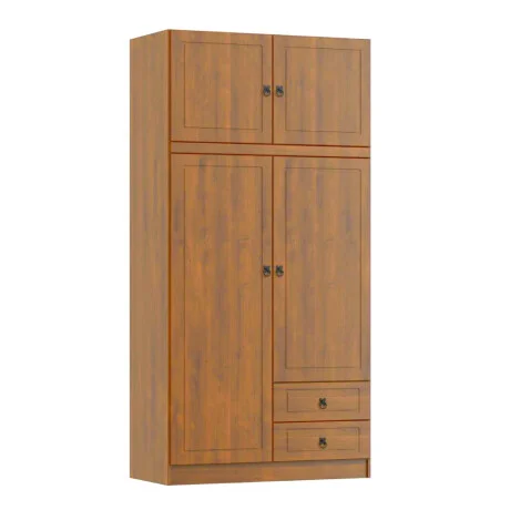 Ropero 4 puertas 2 cajones Linea Naturale en Madera natural - Roperos y placares, Uruguay | La Cueva Muebles, vista 8