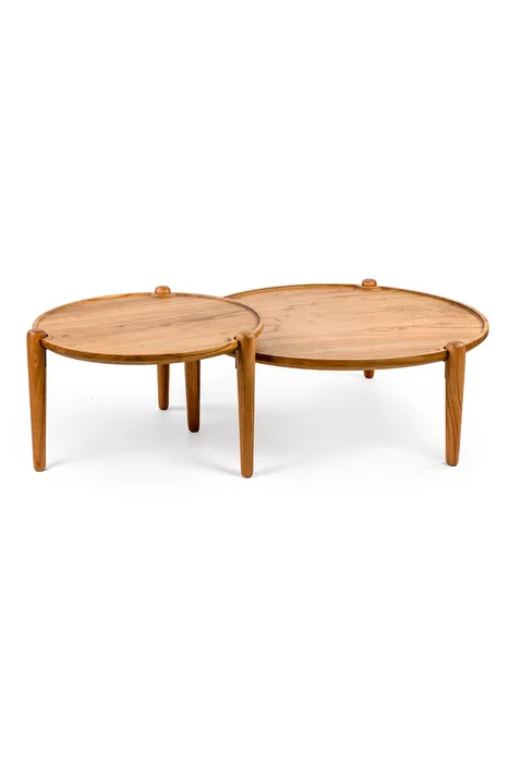 MESA DE LIVING JADE BAJA IN NATURA 82X82X32H CM en Madera natural - Mesas de living, Uruguay | Vinibel, vista 3