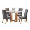 Juego Comedor Mesa 4 Sillas Carvalho/blanco Vicenza en MIEL OFF WHITE - Mesas de living, Uruguay | Soy Hogar, vista 1 de 4
