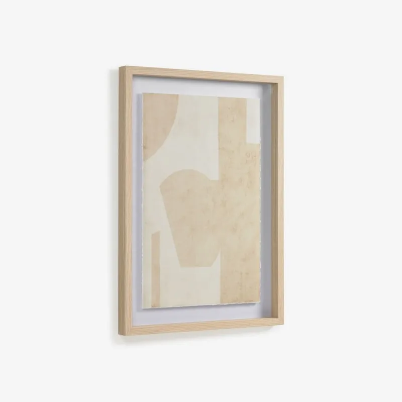 Cuadro Nannete formas geométrica beige 50 x 70 cm en Beige - Decoración de pared, Uruguay | Kavehome