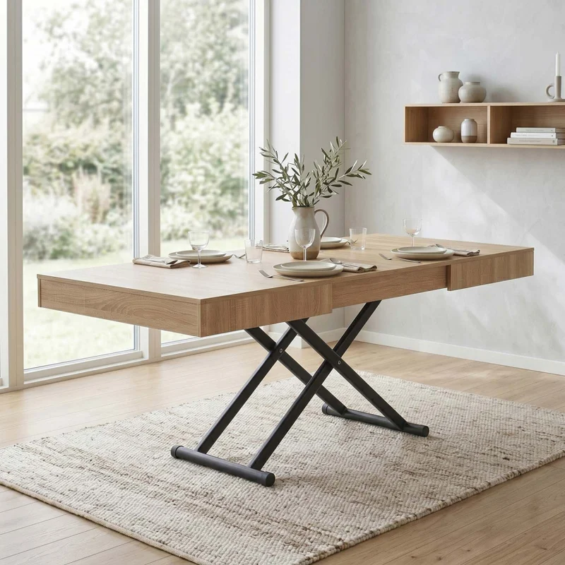 Mesa De Comedor Melamina Natural-beige Element en Madera natural - Mesas de comedor, Uruguay | Divino, vista 4
