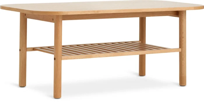 Mesa de centro LYNGVIG 60x110 c/estante roble nat en Madera natural - Mesas de arrimo, Uruguay | JYSK