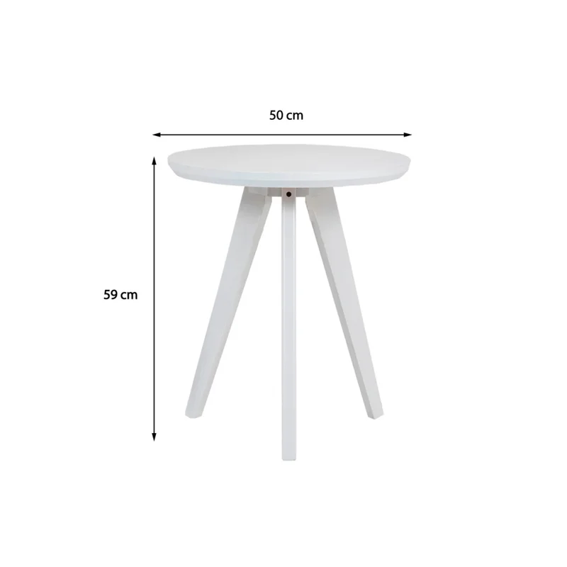 Mesa auxiliar Lu - Blanca en Blanco - Mesas de living, Uruguay | Walnut, vista 3