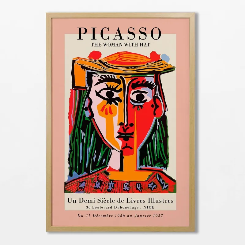 Pablo Picasso - The woman with hat en Multicolor - Láminas, Uruguay | La Cuadrería