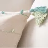 Funda de Almohadón Líneas Bordadas y Borlas - Textiles, Uruguay | Arredo, vista 2 de 4