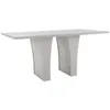MESA COMEDOR - LACA BLANCA - VIDRIO BLANCO en Blanco - Mesas de comedor, Uruguay | Champagne Home, vista 1 de 4