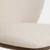 Taburete Ciselia chenilla beige y patas de madera maciza fresno acabado tono nogal FSC Mix Credit 65cm en Beige - Butacas, banquetas y puffs, Uruguay | Kavehome, vista 5 de 8