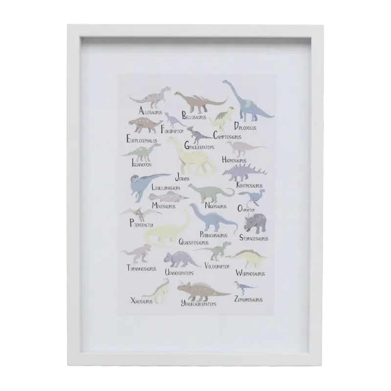 Cuadro Dino I, 30x40, Multicolor Papel Wz221515a en Multicolor - Decoración de pared, Uruguay | Divino