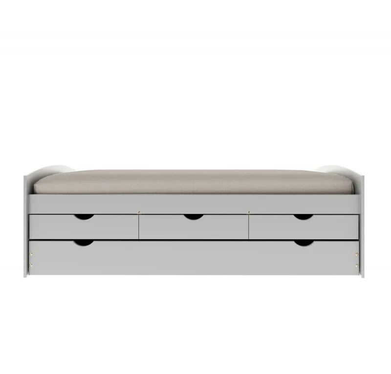 Cama Marinera 1 Plaza Con Cajones - Ulli - Gris en Gris - Dormitorio, Uruguay | Rústico Hogar, vista 3