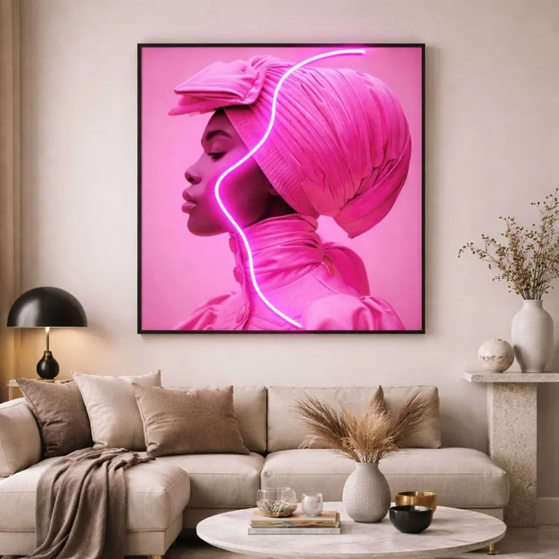 CUADRO LED PINK WOMAN Rosa  en Rosa - Decoración, Uruguay | Viasono