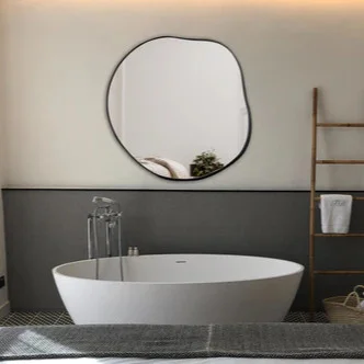 Espejo Irregular Roca en Negro - Dormitorio, Uruguay | Casa Ernesta