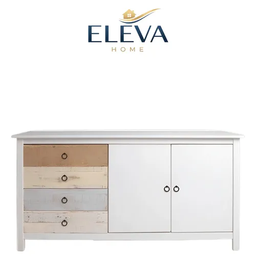 Aparador Linea Flora - Blanco en Blanco - Muebles para TV, Uruguay | Nario Hogar