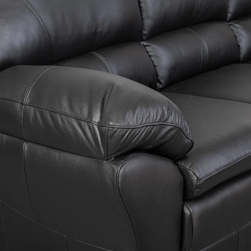 Sillón 3 Cuerpos Cuero Negro Florencia en Negro - Sillones y sofás, Uruguay | Divino, vista 4