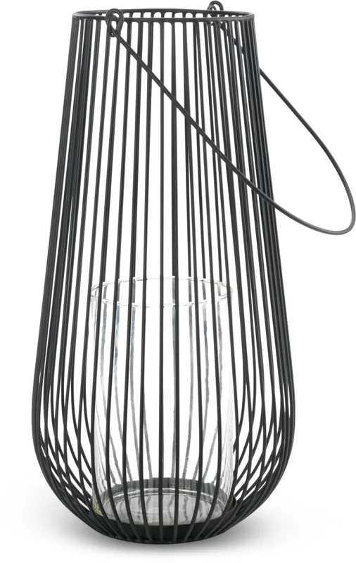Farol MELIAS Ø24xA46cm negro en Negro - Velas y Portavelas, Uruguay | JYSK