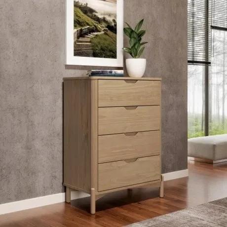 Cómoda NEST TAURI REF.3301U – 4 Cajones en Madera natural - Cómodas, Uruguay | Igoa