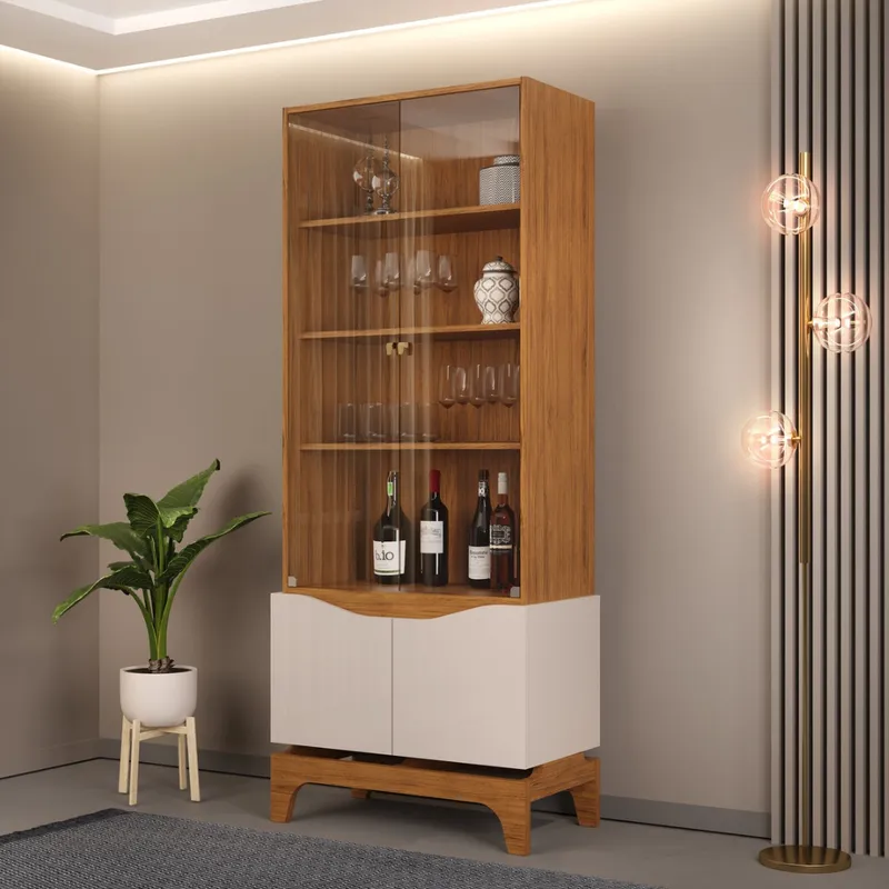 Cristalero Nice - Moderna Hogar en Off-white - Muebles para TV, Uruguay | Moderna Hogar