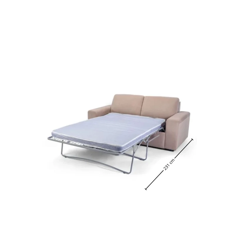 Sofá Cama Loretto - Tela Aquaclean - A fabricar en Beige - Sillones y sofás, Uruguay | Nyr, vista 5