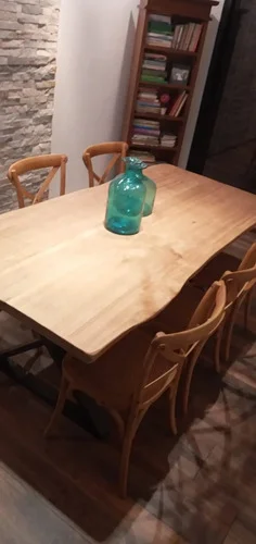 Juego De Comedor Madera Ozark Industrial 6 Sillas Vienesas A Eleccion en Madera natural - Mesas de comedor, Uruguay | Ozark Home, vista 3