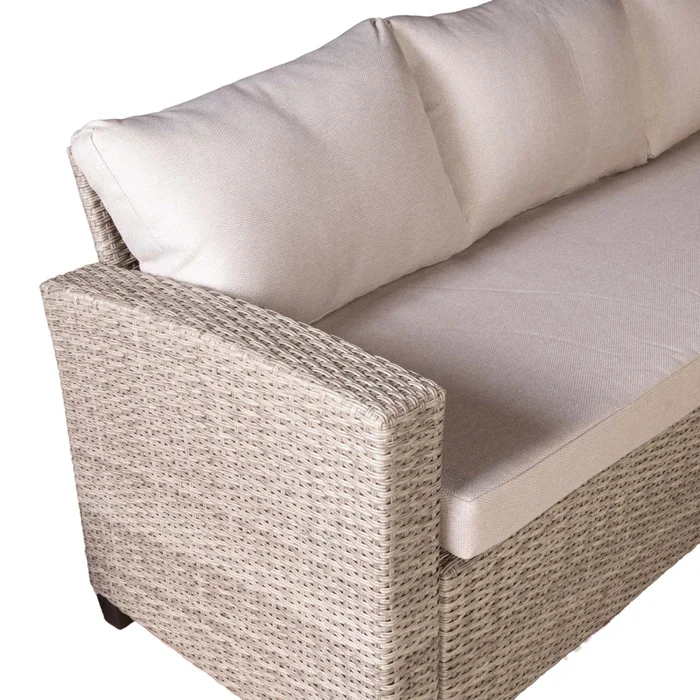 Set De Comedor Exterior Rattan-sintetico Natural-beige Hawai en Madera natural - Muebles para el exterior, Uruguay | Divino, vista 4