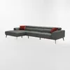 Sofá con chaise DUNA CUERO GRIS IZQUIERDO - Sillones y sofás, Uruguay | Viasono, vista 3 de 3