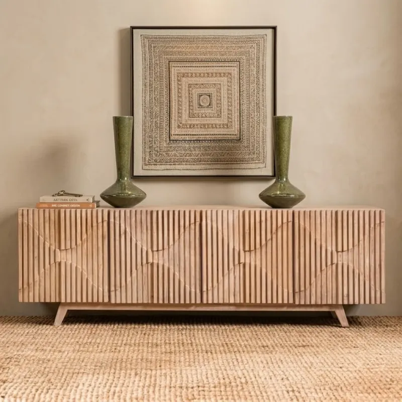 Aparador Wave en Madera natural - Aparadores y recibidores, Uruguay | La Cueva Muebles
