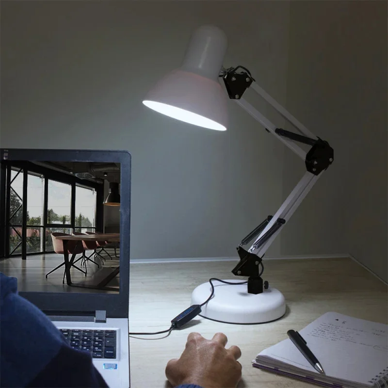 Lámpara de Mesa Cambridge Blanca en Blanco - Lámparas de mesa, Uruguay | Serlux, vista 6