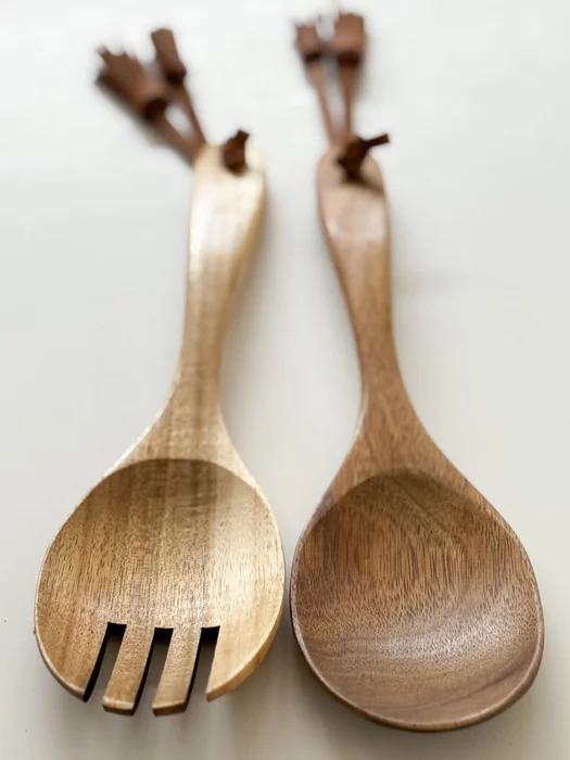 Juego de cubiertos ensaladeros con cuero en Madera natural - Decoración, Uruguay | Dreams On Time, vista 14