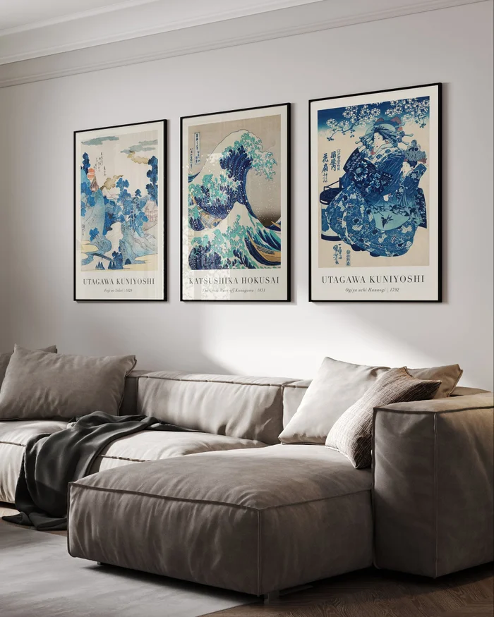 Hokusai & Kuniyoshi en Azul - Láminas, Uruguay | La Cuadrería, vista 2