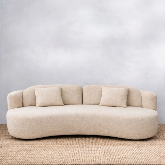 Sillón Curvo Chelsea Beige en Beige - Sillones y sofás, Uruguay | Aihaus