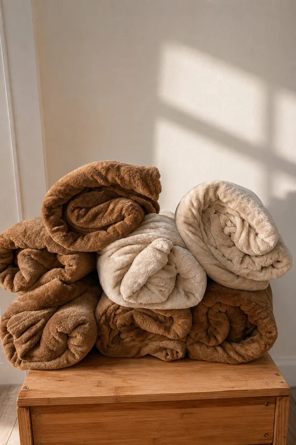 Copia de Manta peluche 200 x 100 CAFÉ en Marrón - Textiles, Uruguay | Tu Garage, vista 2