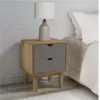 Mesa de Luz 2 C Mel/Gris Linea Nordica en Madera Maciza en Gris - Mesas de luz, Uruguay | Que Sal Muebleria, vista 3 de 15