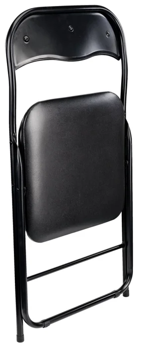 Silla plegable VIUF polipiel/acero negro en Negro - Sillas, Uruguay | JYSK