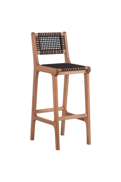 BANQUETA ALTA TRACO CUERDA NEGRA 40x46x106/75CM JATOBA - Muebles para el exterior, Uruguay | Vinibel