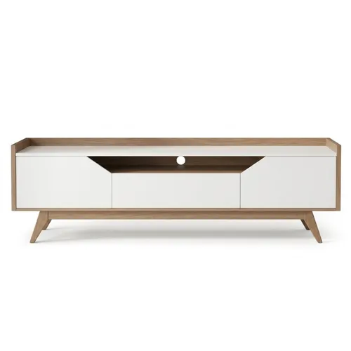 Rack Lotus – Olmo/ Blanco – 180 cm en Olmo / Blanco - Muebles para TV, Uruguay | Berna home