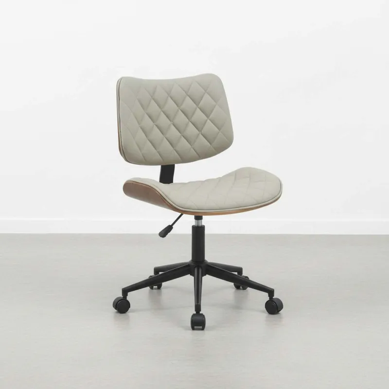 Asiento Oficina Madera-y-pu Natural-beige Elegant en Beige - Escritorios y sillas de escritorio, Uruguay | Divino