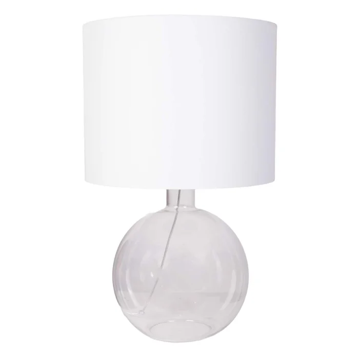 Lámpara De Mesa Ml2345 Transparente Vidrio Ml234561 en Blanco - Lámparas de mesa, Uruguay | Divino