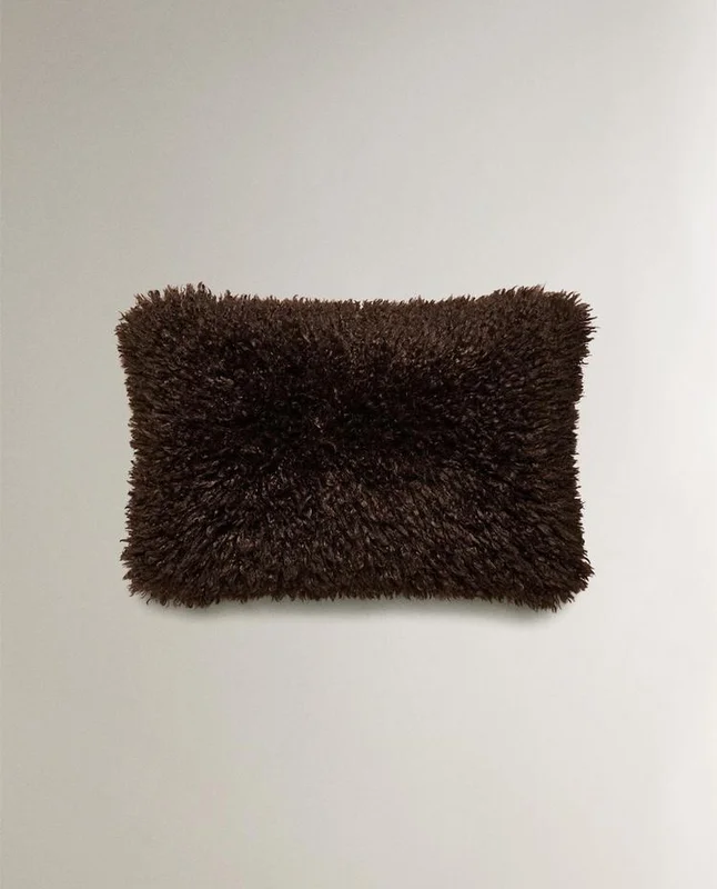 FUNDA COJÍN PELO ONDA en Marrón - Textiles, Uruguay | Zara Home, vista 4