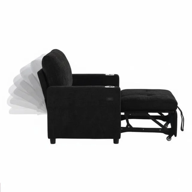 Sofá cama Mateo en Negro - Sillones y sofás, Uruguay | New York Home, vista 2