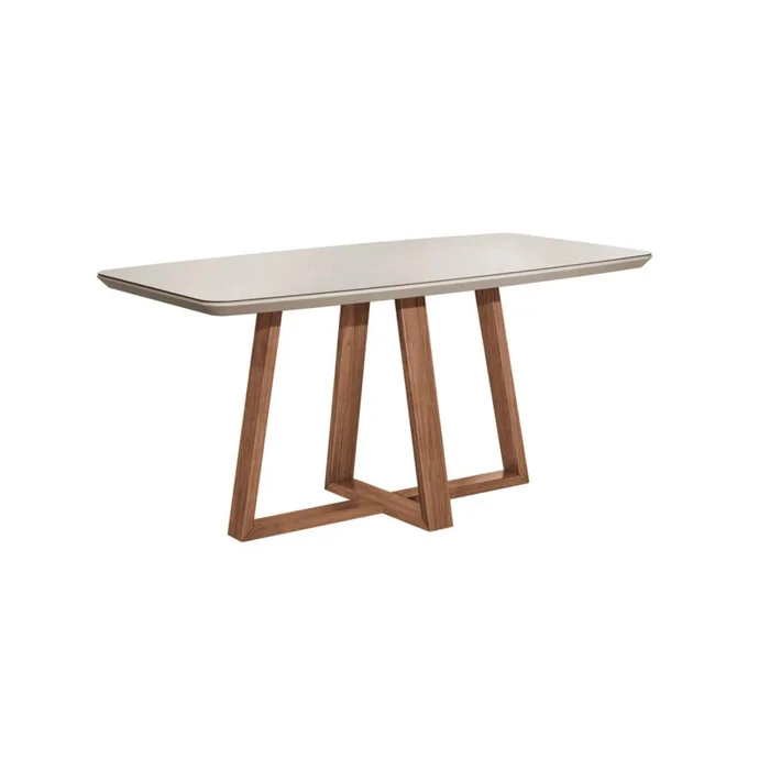 Mesa Mdf-y-madera Blanco Bennett en Blanco - Mesas de comedor, Uruguay | Divino, vista 2