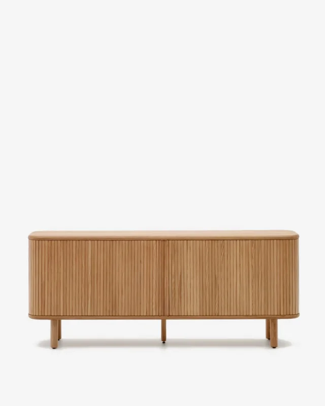 Aparador Mailen 2 puertas en chapa de fresno - con acabado natural 180 x 75 cm en Madera natural - Aparadores y recibidores, Uruguay | Kavehome, vista 6