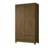 Ropero 4 Puertas 2 Cajones Armario Placard Con Estantes en Blanco – Castaño - Cómodas, Uruguay | Soy Hogar, vista 5 de 12