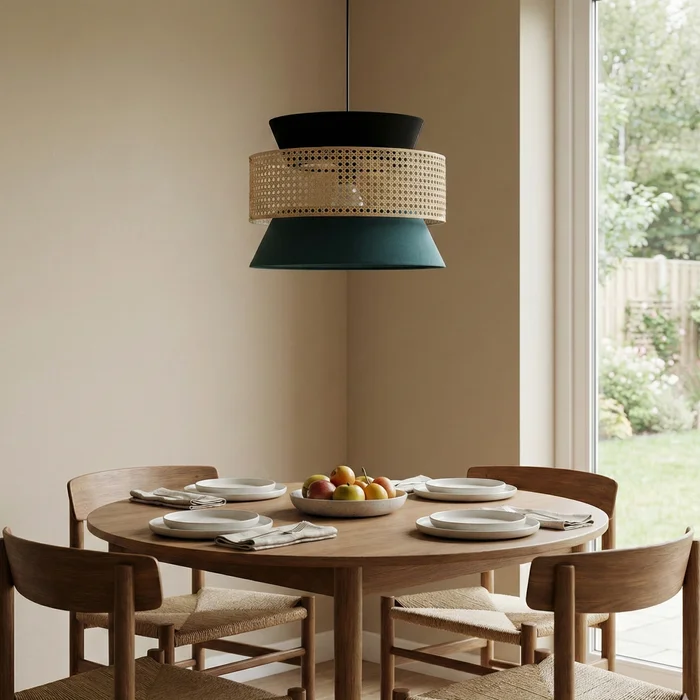 Colgante Trio Chroma Rattan en Multicolor - Lámparas colgantes, Uruguay | La Perla, vista 3