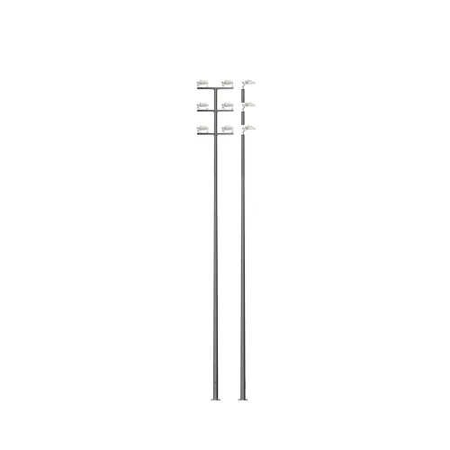 Columna Deportiva con Rack para 6 Proyectores en Gris - Lámparas de pie, Uruguay | Serlux