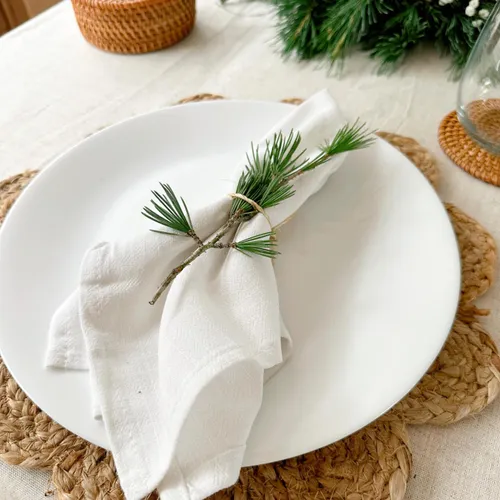Servilletas Lino en Blanco - Muebles, Uruguay | Indrana