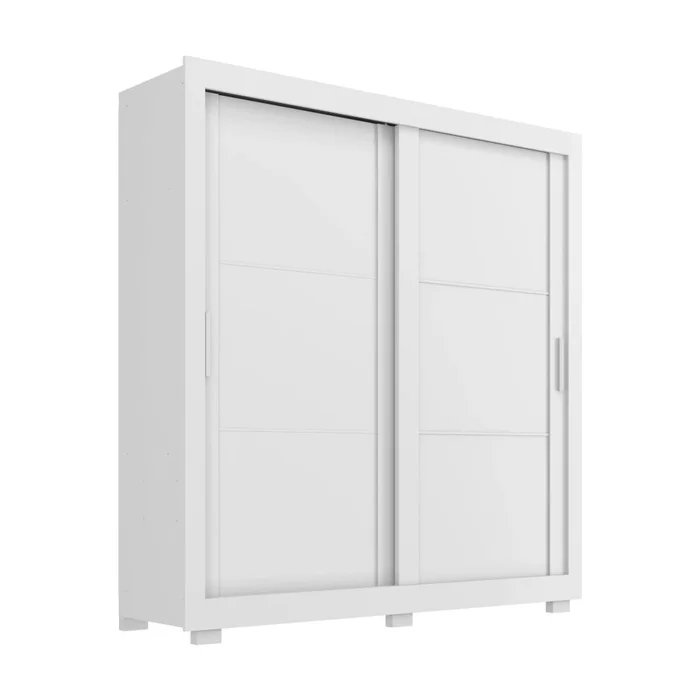 Ropero 2 Puertas Corredizas - Blanco en Blanco - Roperos y placares, Uruguay | Ecowood