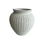 FLORERO CERAMICA D17.5x18CM PUNTILLO BLANCO en Blanco - Jarrones, Uruguay | Decohogar, vista 1 de 3