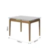 Mesa de Comedor Wind - 120 x 90 con vidrio - Off White y Natural en Blanco - Mesas de comedor, Uruguay | NYR, vista 2 de 2